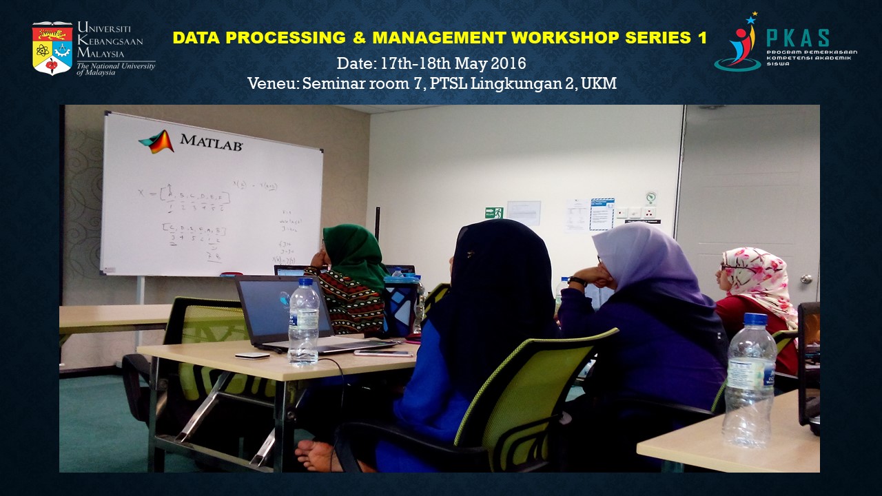 16.02 Data Processing & Management Workshop Series 1